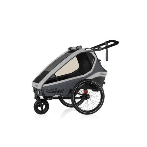 Qeridoo Kidgoo 1 Fahrradanhänger Steel Grey Mit Joggerfunktion -Minymo Verkäufe 001 kidgoo1 sg main steelgrey