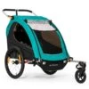 Burley Encore X Fahrradanhänger Türkis 2-Sitzer Mit Buggy-Funktion -Minymo Verkäufe fahrrad kinder anhaenger burley encore x turquoise 1 1